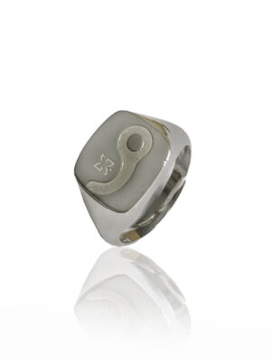 Anello scudo qiadrato "Pin"